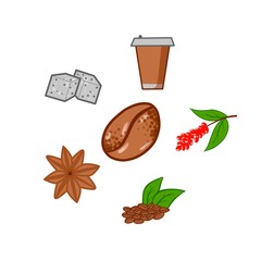 Big doodle set - Coffee