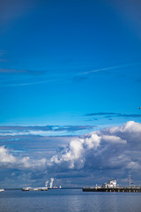 Small port with ships