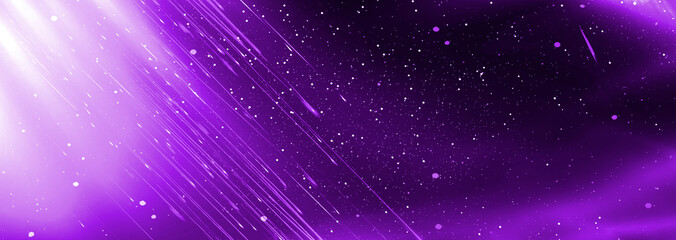 Empty stage background in purple color, spotlights, neon rays. Abstract background of neon lines and rays.