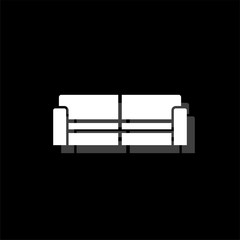 Sofa icon flat