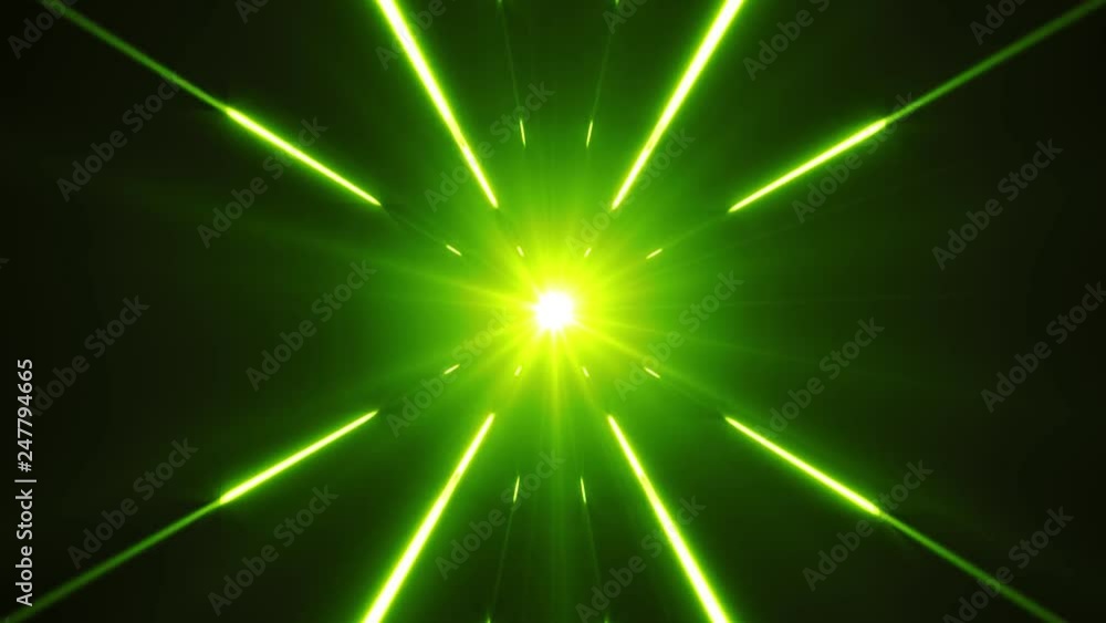 Poster hyperspace background with shining starburst/ animation of a colorful abstract hyperspace shining st