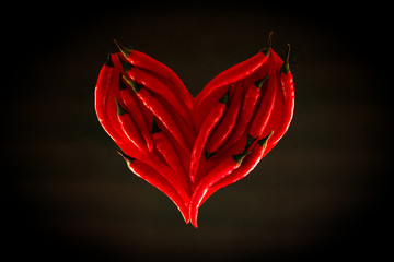 heart of burning red pepper 