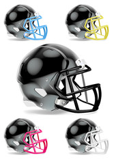 American football helmet helmets black colours mask