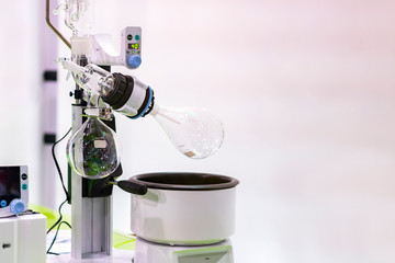 high technology and automatic rotary vacuum evaporator with distillation flask in chemical...