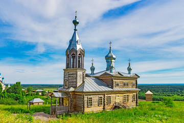 old wooden russian orthodox church