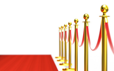red carpet with barrier