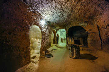 Kaymakli Underground City is contained within the citadel of Kaymakli in the Central Anatolia Region of Turkey