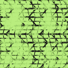 Seamless abstract pattern. Texture in green and black colors.