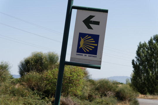 Wegzeichen f&uuml;r den Jacobsweg nach Santiago de Compostella