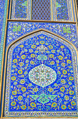 The decorative panel of Sheikh Lotfollah Mosque, Isfahan, Iran