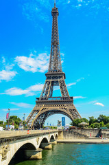 Eiffel Tower and the Seine river. Paris, France
