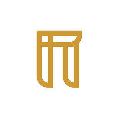 letter N with style tribal monoline. vector logo icon concept illustration