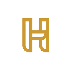 letter H with style tribal monoline. vector logo icon concept illustration