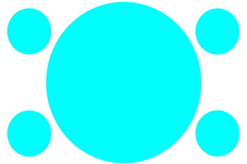 Circular Colored Banners - Blue Circles. Can be used for Illustration purpose, background, website, businesses, presentations, Product Promotions etc. Empty Circles for Text, Data Placement.