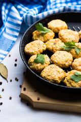 Meatballs made from chicken and vegetables