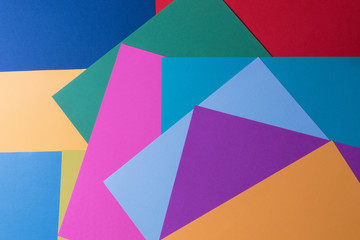 Pastel creative colors paper background, view from above, banner.