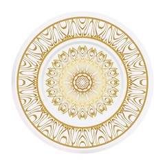 decorative plates for interior design. Color mandala ornament. Vector illustration.