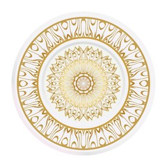 plate with mandala ornament. Vector illustration. Isolated. Tribal ethnic ornament with mandala. Home decor vector illustration.