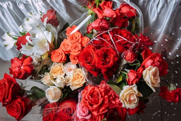 bouquet of red roses
