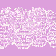 Seamless lace pattern with flowers.