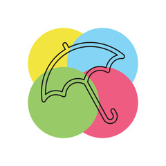 vector umbrella symbol, rain protection