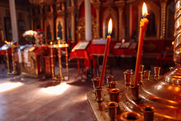 candles in the church