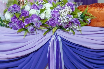 bouquet of blue flowers