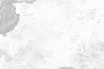 Silver watercolor and ink paper textures on white background. Chaotic stylish abstract organic design.