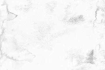 Silver watercolor and ink paper textures on white background. Chaotic stylish abstract organic design.