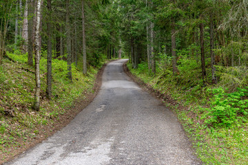 Fototapeta premium empty asphalt road outside city