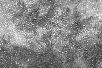 Silver watercolor and ink paper textures on white background. Chaotic stylish abstract organic design.