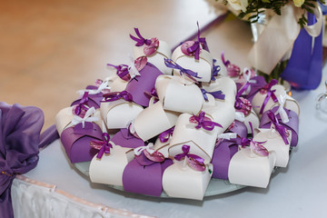 gift box with pink flowers
