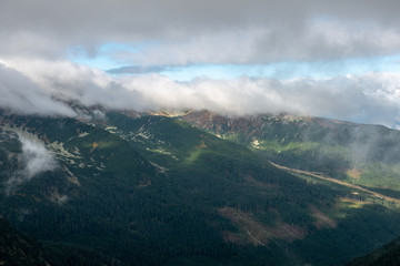 panoramic view of Tatra mountains in slovakia