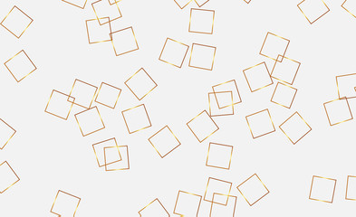 Geometryczne złote tło z kwadratów. Złoty, brokat, nowoczesny - 247813025