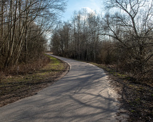Fototapeta premium empty asphalt road outside city