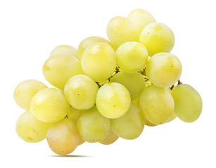 Fresh grapes isolated on white background with clipping pass