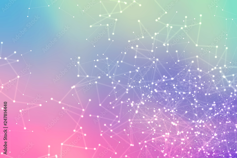 Poster abstract network technology futuristic ai gradient background
