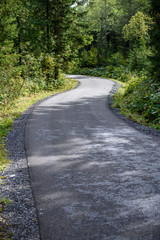 Obraz premium empty asphalt road outside city
