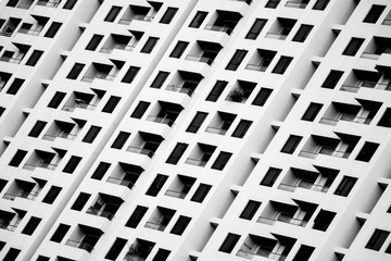 Architecture of window building modern style - monochrome