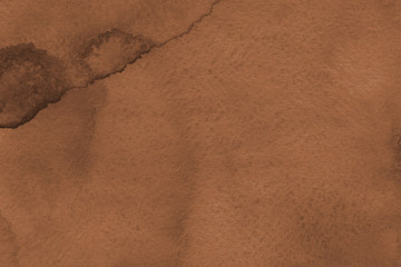 Orange watercolor texture with abstract washes and brush strokes on the white paper background.