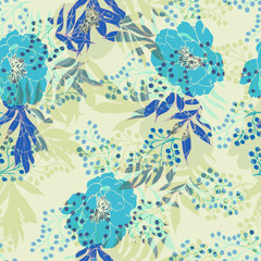 Beautiful seamless floral pattern background.