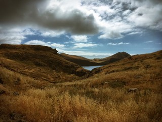 view from mountains at Ponta de São Lourenço, Madeira - Portugal