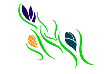 Abstracted Colorful Floral Pattern - Beackground Flower Wallpaper, Vector Design