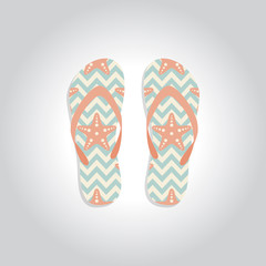 cute and colorful flip flops design for summer holiday vector illustration