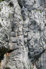 Climbing, rock wall in Paklenica national park