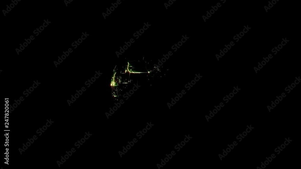 Wall mural future technology, network and globalization concept - 3d rendering of planet over black background