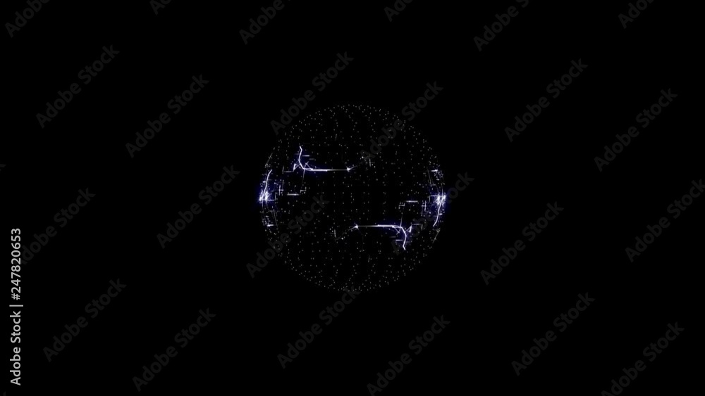 Wall mural future technology, network and globalization concept - 3d rendering of planet over black background