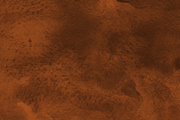 Orange watercolor texture with abstract washes and brush strokes on the white paper background.