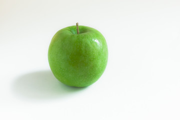 fresh green apple isolated on white background