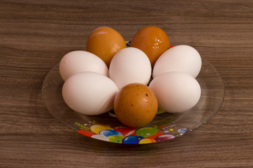 raw eggs on a plate